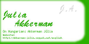 julia akkerman business card